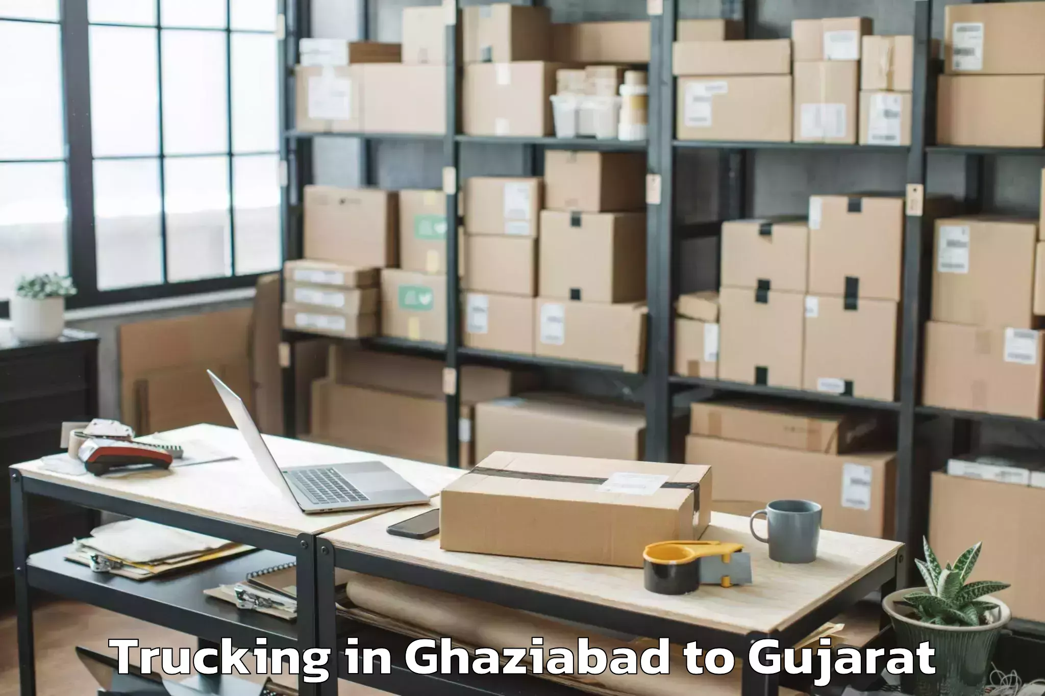 Efficient Ghaziabad to Kaprada Trucking